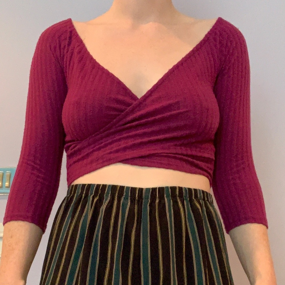 Purple urban crop top